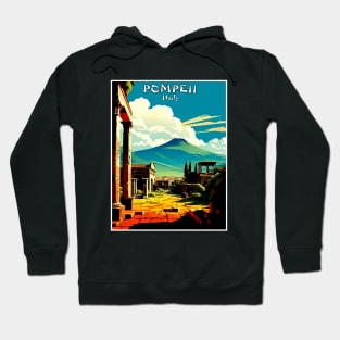 Pompeii Italy Travel and Tourism Advertising Print Hoodie